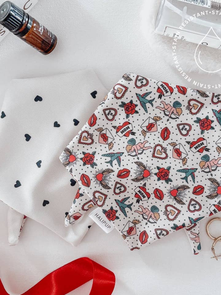 Stupid Cupid Reversible Dog Bandana for wholesale by Halipup