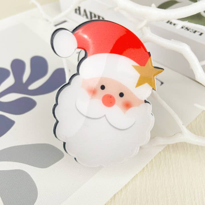 mildstyles - Wholesale Hair Clip - Women's - Christmas Santa Hair Claw Clip,Christmas tree Hair clip