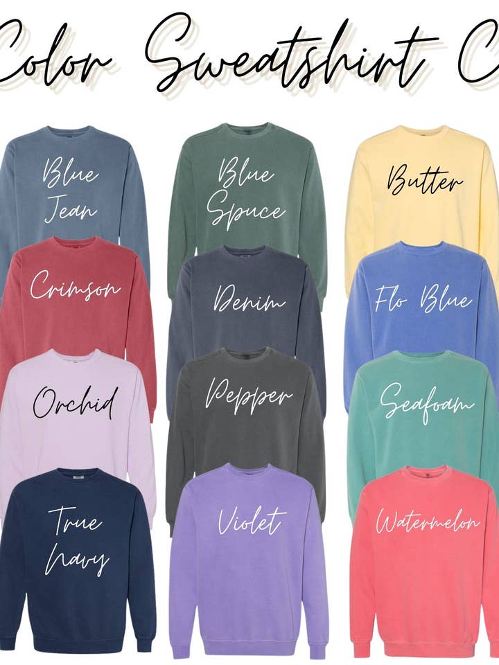 Comfort Color Sweatshirt Blanks 1566 for wholesale by Faith Forward Transfers