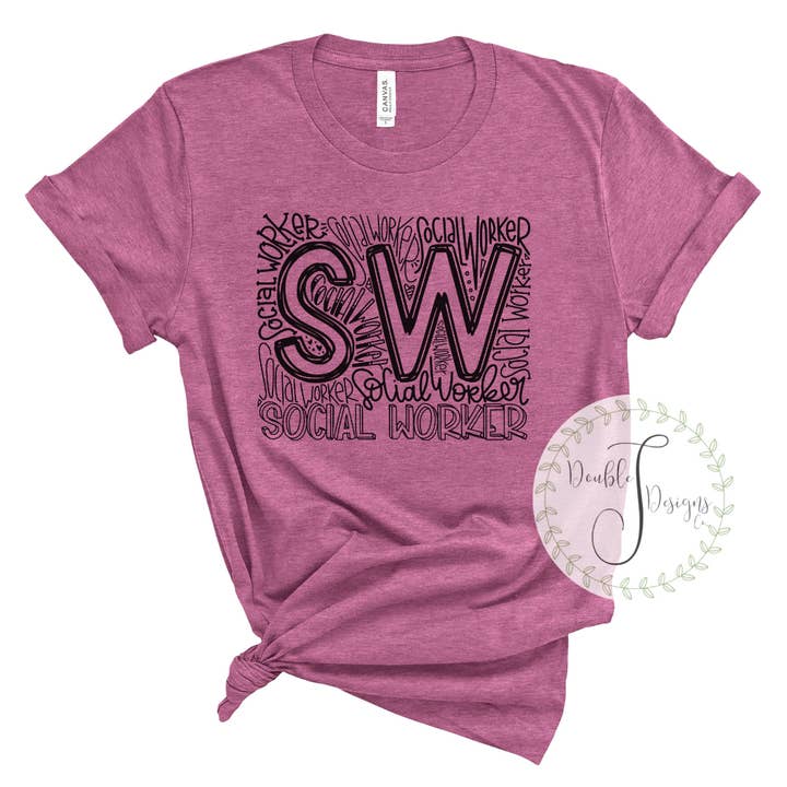 Social Worker Tee for wholesale by Double J Designs Co.