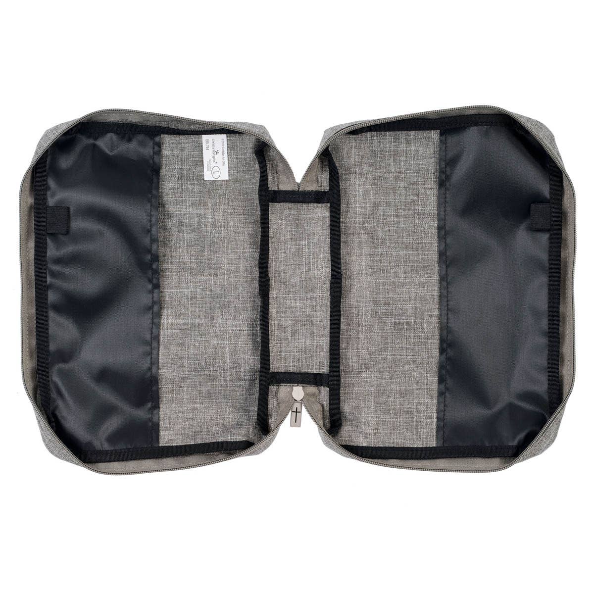 Christian Art Gifts - Vente Couvertures pour bible - Couverture de la Bible Value Gray Strong & Courageous Jsh. 1:93