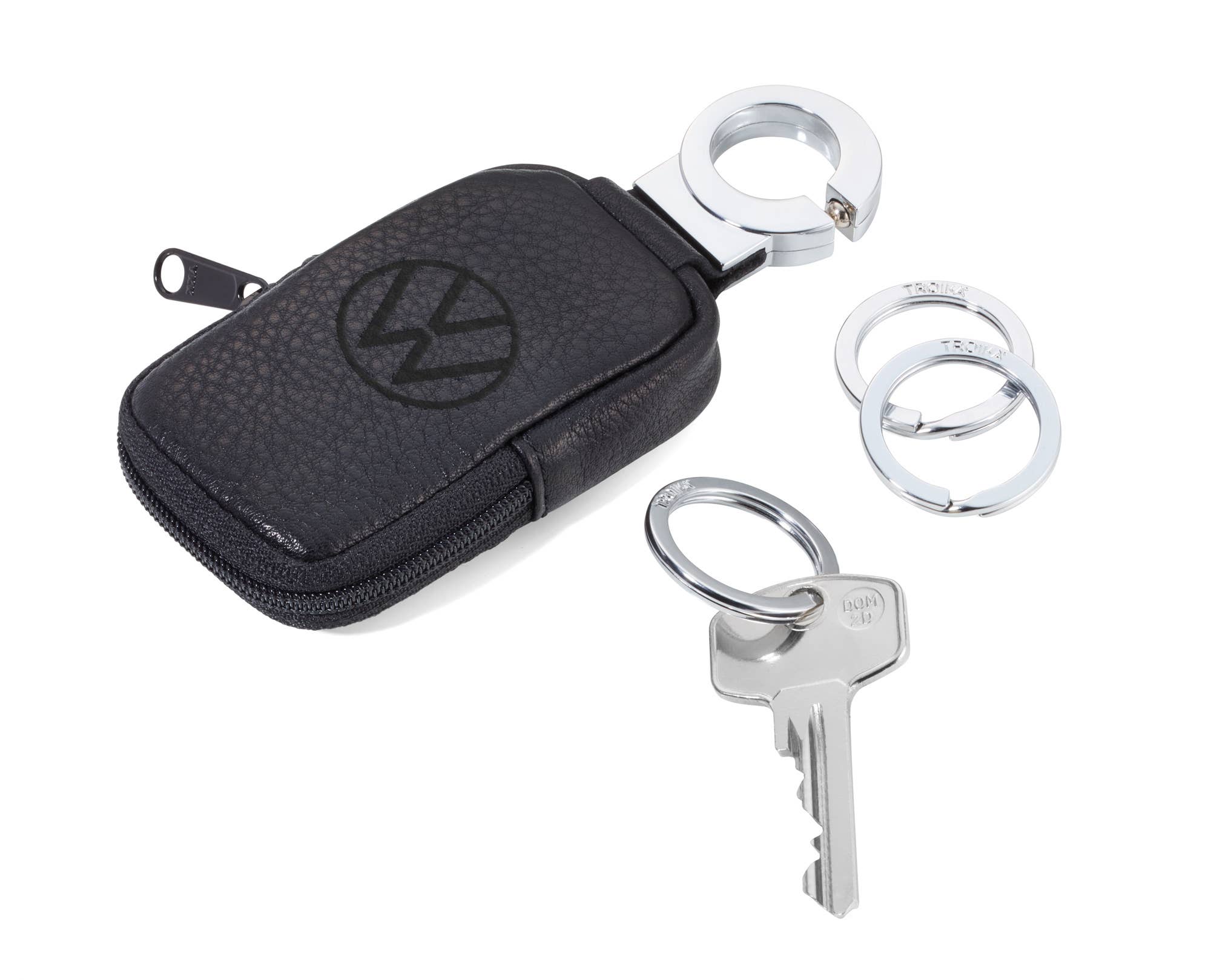 REMOVED BRAND - Wholesale Keychain - Unisex - POCKET CLICK VW Key ring with Volkswagen pouch | leather1