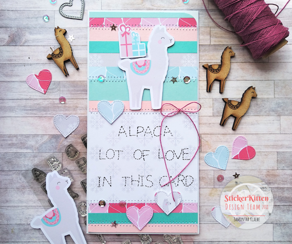 StickerKitten - Wholesale Rubber/Decorative Stamp - Alpaca Wishes Photopolymer Stamps (Stitched Alphabet)3