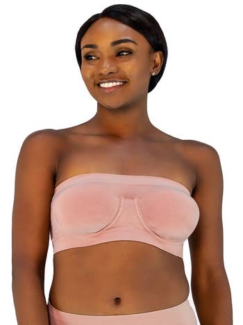 Rhonda Shear Women's Striped Pin Up Bra with Removable Pads, Espresso, Large  at  Women's Clothing store