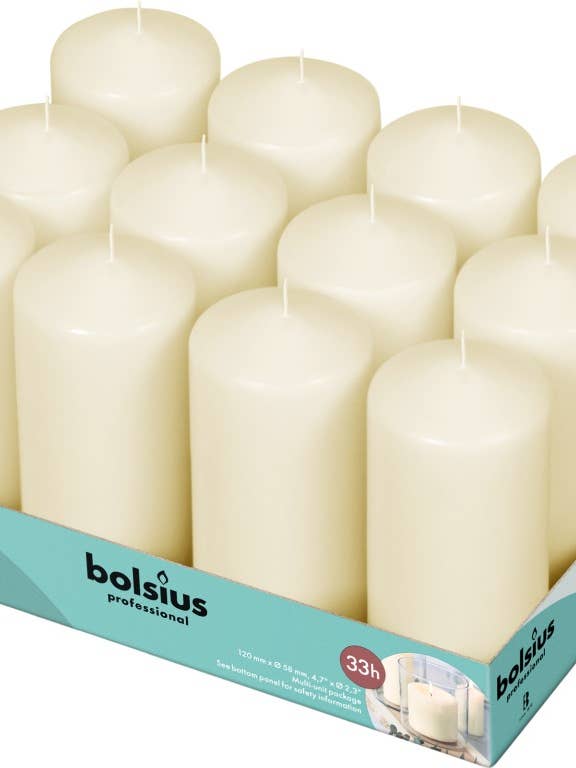 Candele Stomp Horeca 12/6 Vassoio 12 Avorio per la vendita all'ingrosso da parte di Sfeerpunt