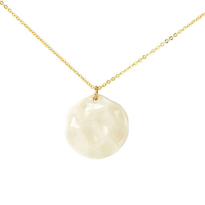 Jenna Vanden Brink Ceramics - Wholesale Pendant/Charm Necklace - Sun and Moon Necklace (mini)1