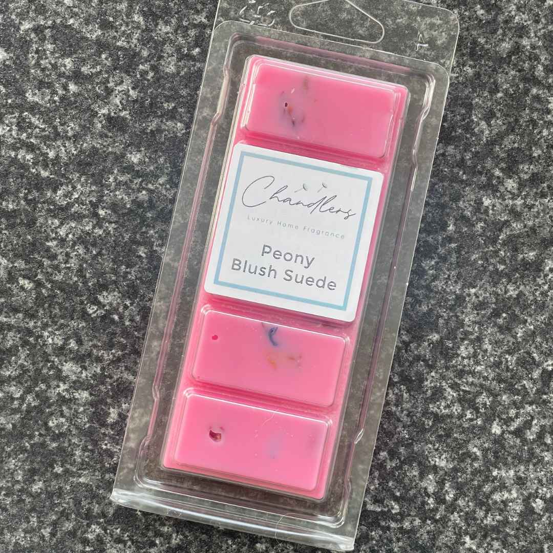 Chandlers Wax Melts - Wholesale Wax Melt - Peony & Blush Suede Wax Melt Snapbar1
