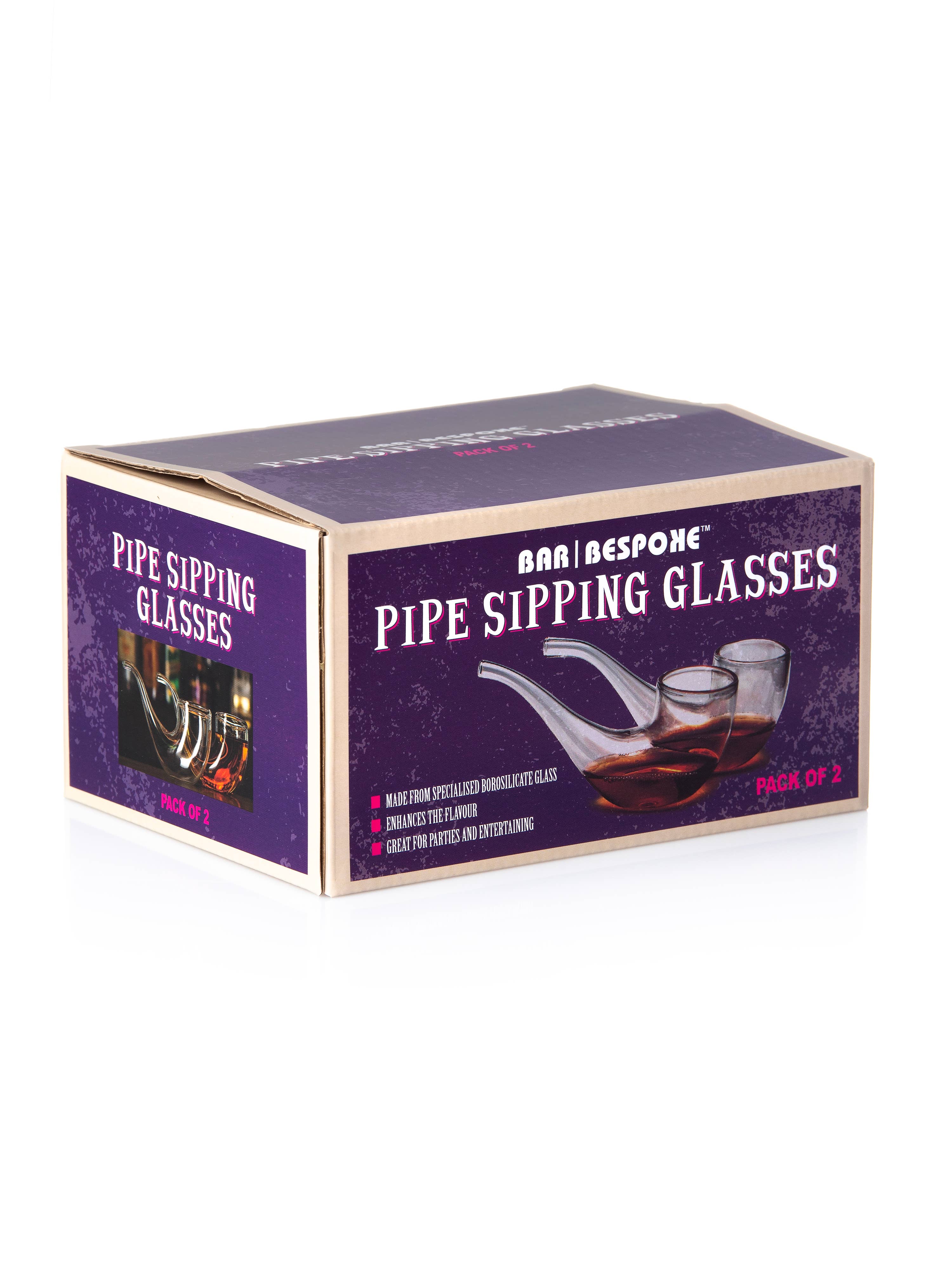 Original Products UK/EU – wholesale Cocktail/liquor glass – Bar Bespoke Pipe Sipping Glasses 2 Pack