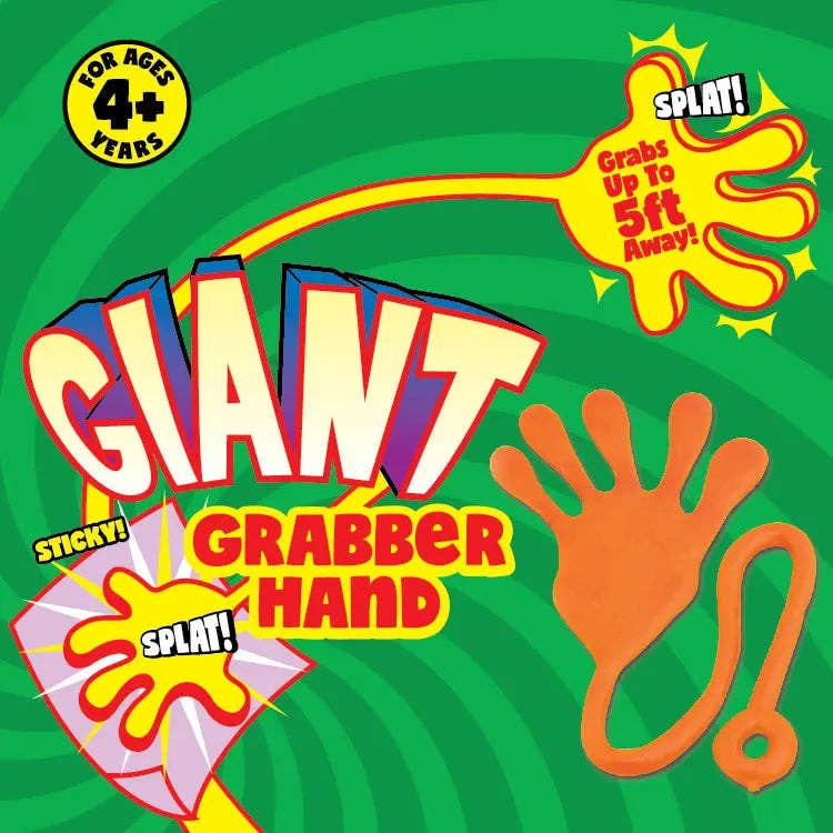 Novelty Closeout - Wholesale Classic Toy - Kids - Giant Sticky Grabber Hand Assortment- 12/Pack1