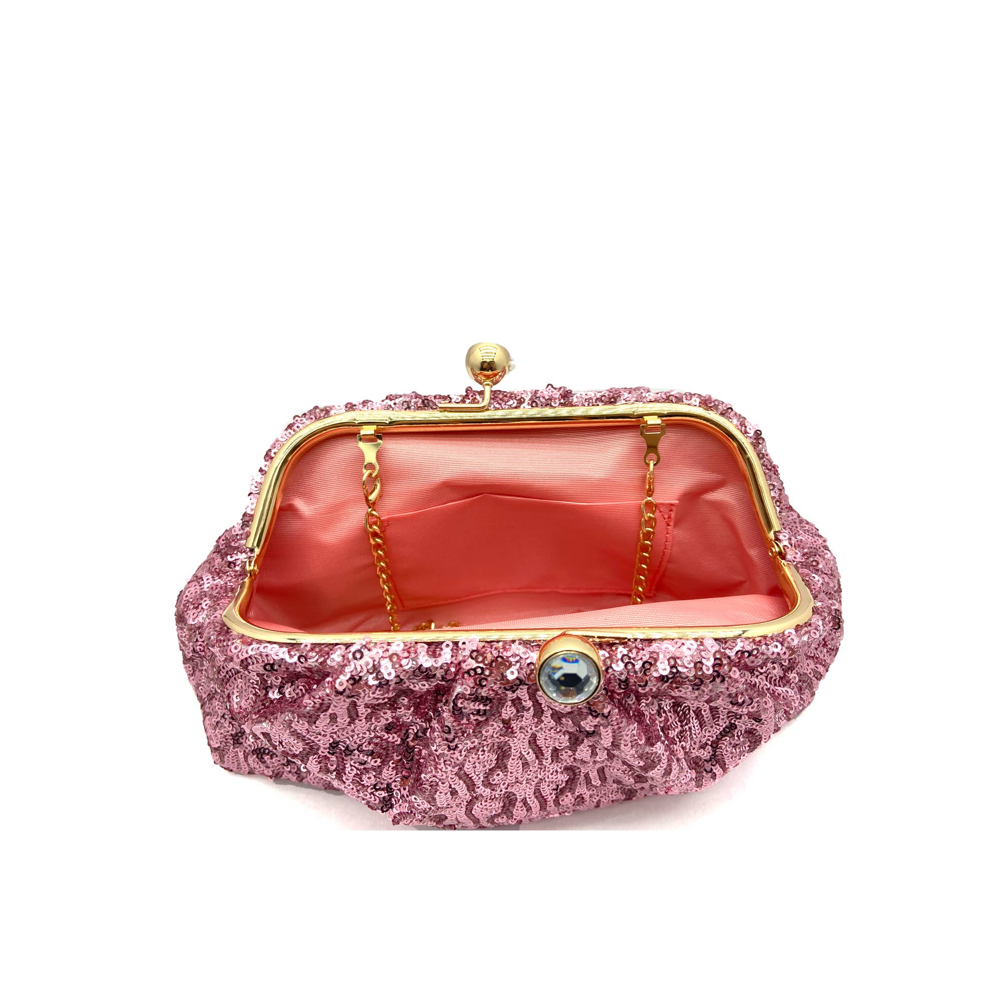 Belle Trading Ltd - Wholesale Clutch Bag - Women's - Rylee Sequin Pouch Clutch Bag with Chain2