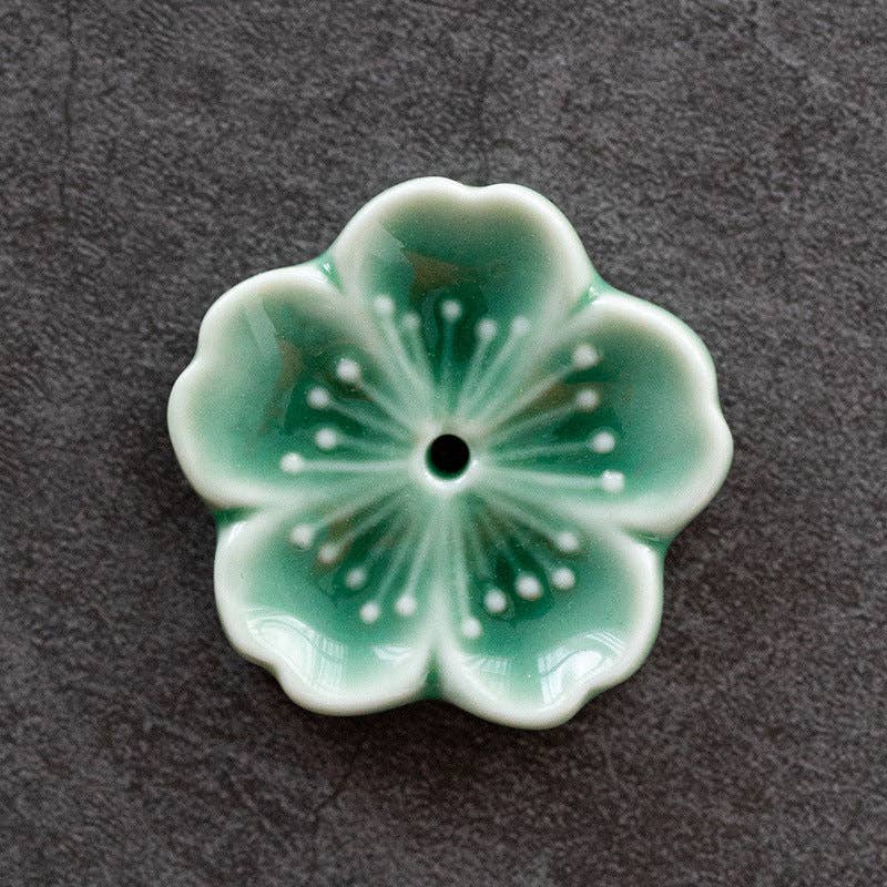 Gohobi （We cover U.S. import duties） - Vente Porte-encens - Porte-encens en céramique fait main avec décoration florale Gohobi12
