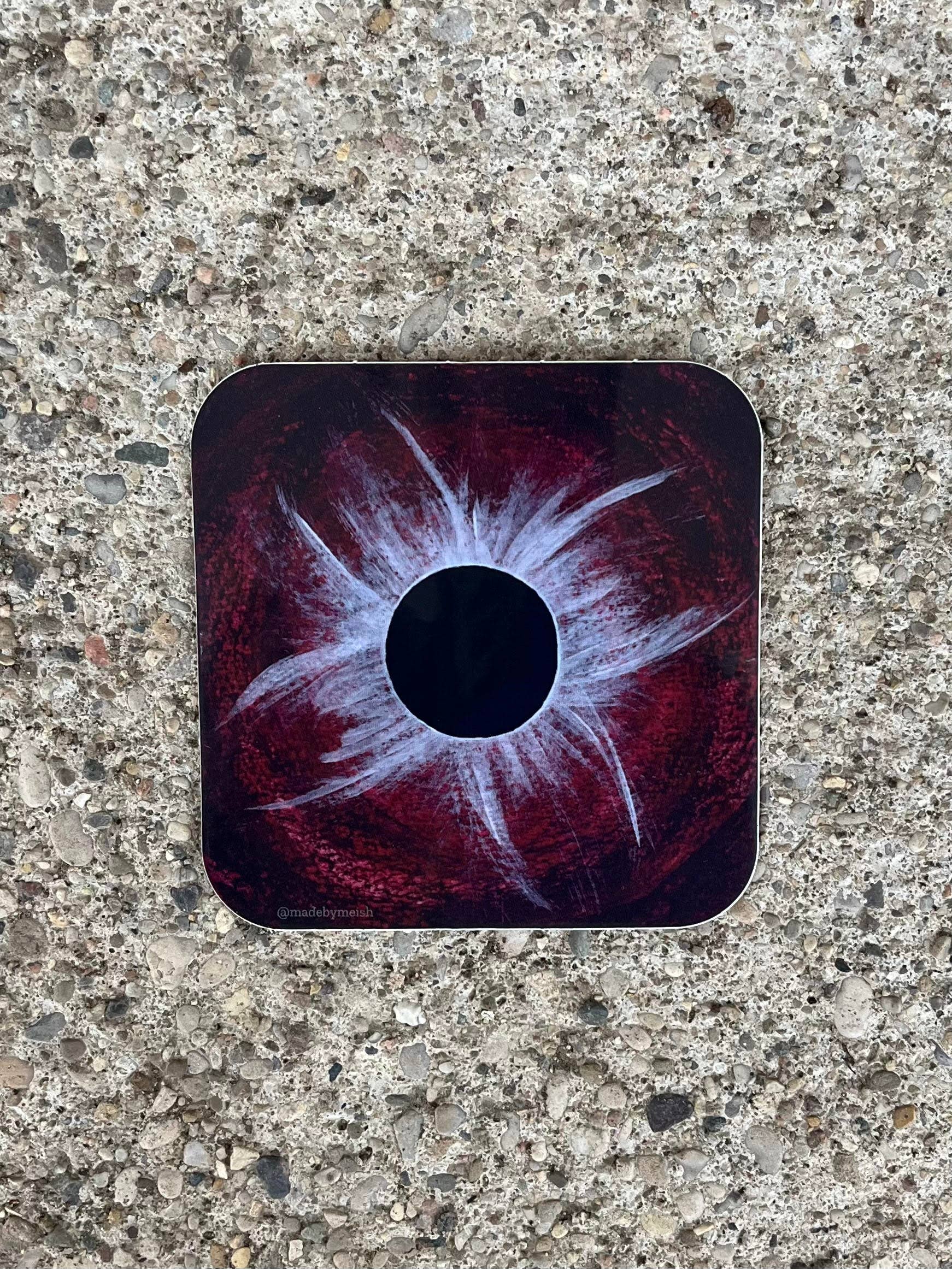 Made by Meish - Wholesale Wall Accent - Red Solar Eclipse - Corona3