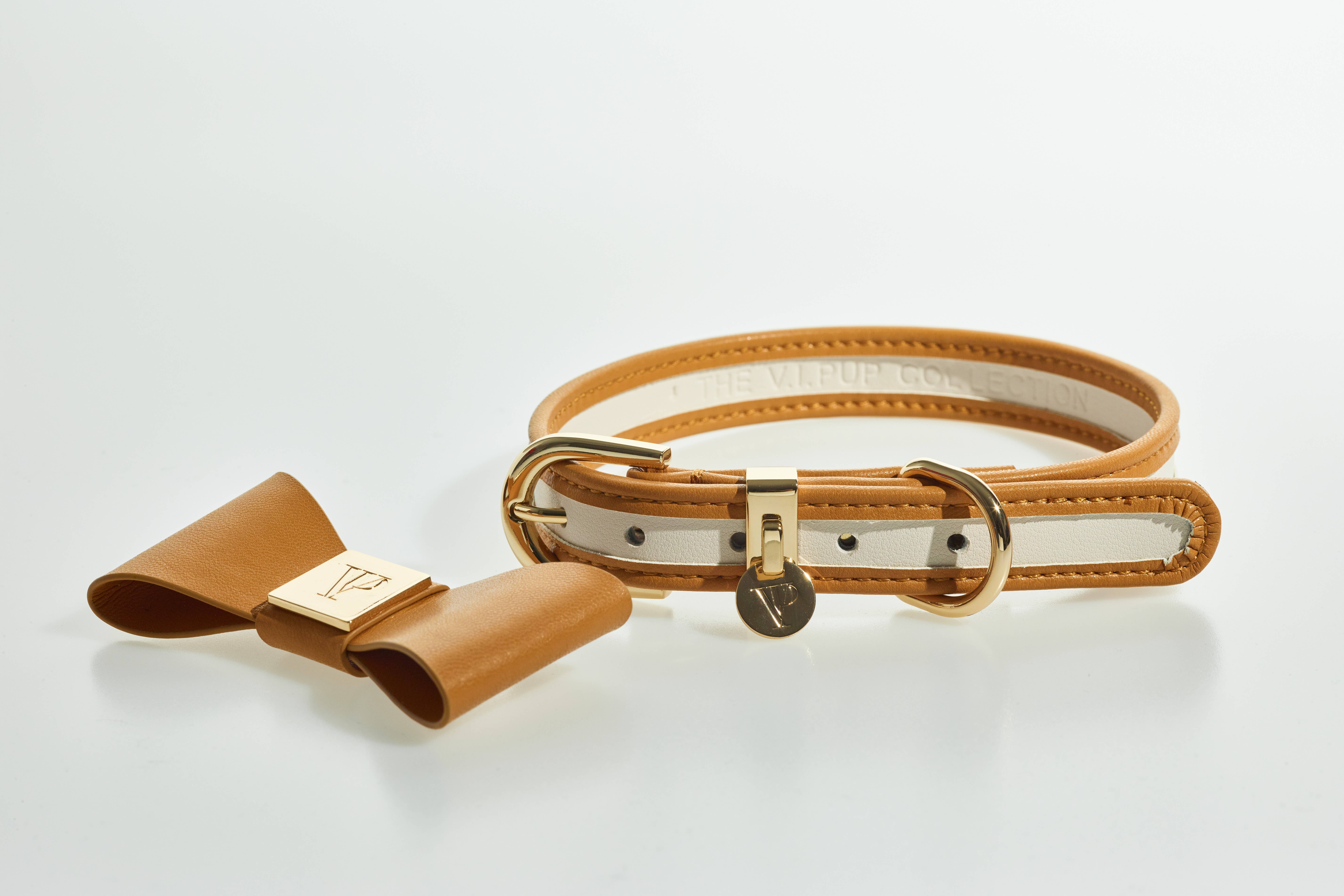 The V.I.PUP Collection - Wholesale Pet Collar - Dog - Denim Victorian 88 & Gold Collar1