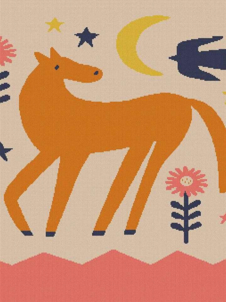 Star Meadow Knit Midi Blanket for wholesale by Biquette