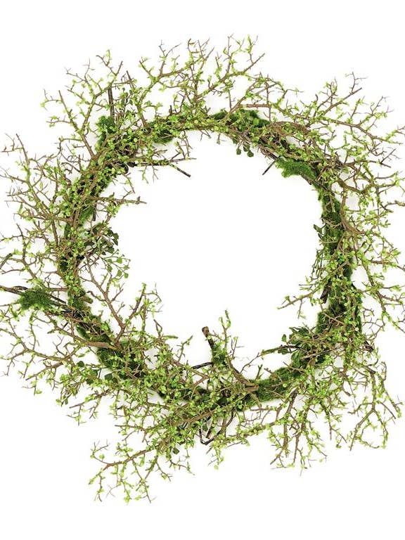 Spring Twig Wreath, 27.5", Natural for wholesale by Select Artificials, Inc.