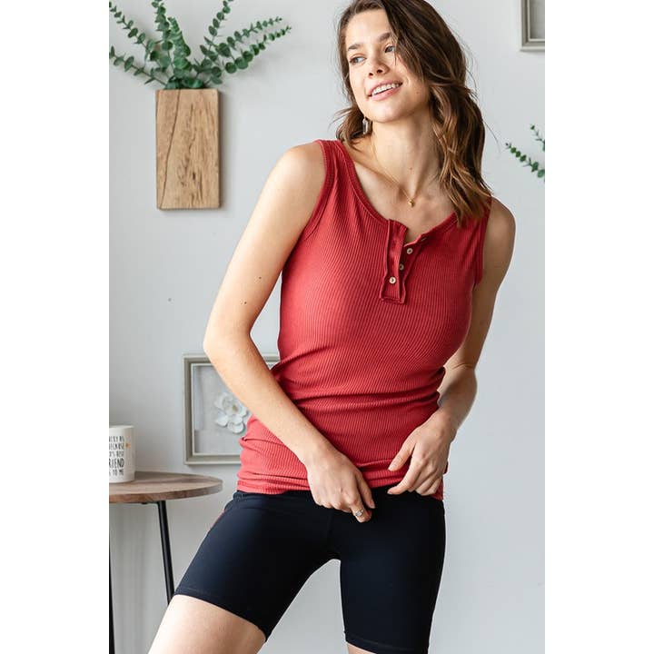 Henley Tank Top for wholesale by Reborn J