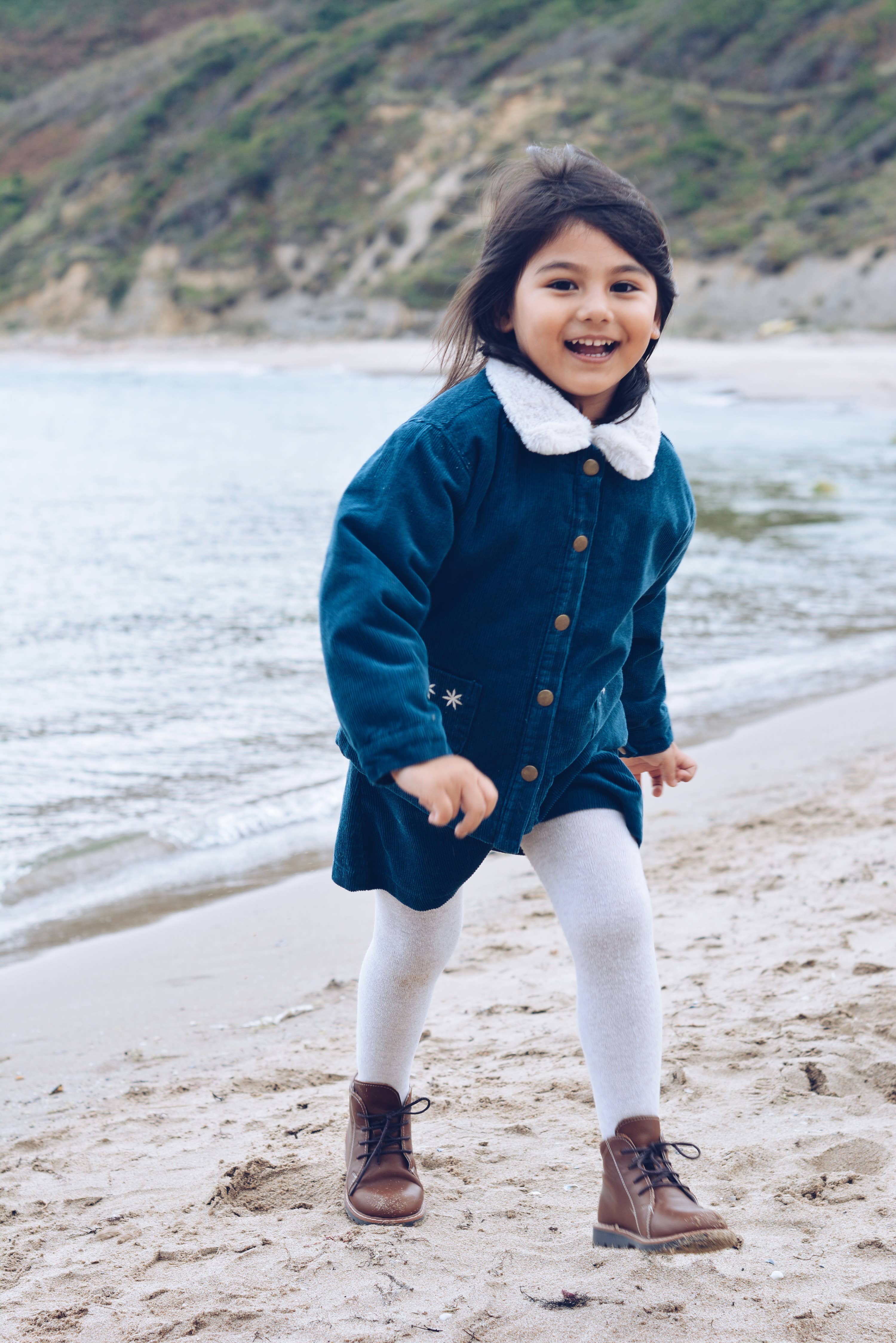 Eli & Nev (we cover U.S. import duties) - Wholesale Jacket - Kids - Baby / Kids Blue Corduroy and Faux-fur Jacket OEKO-TEX3