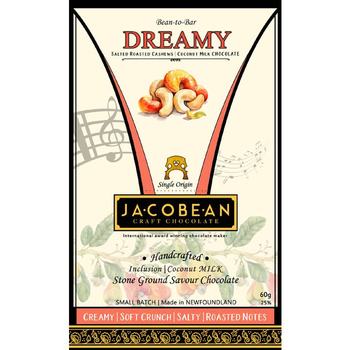 JACOBEAN Craft Chocolate - Wholesale Chocolate Bar - Dreamy Cashew Salt (Milk) : Volute