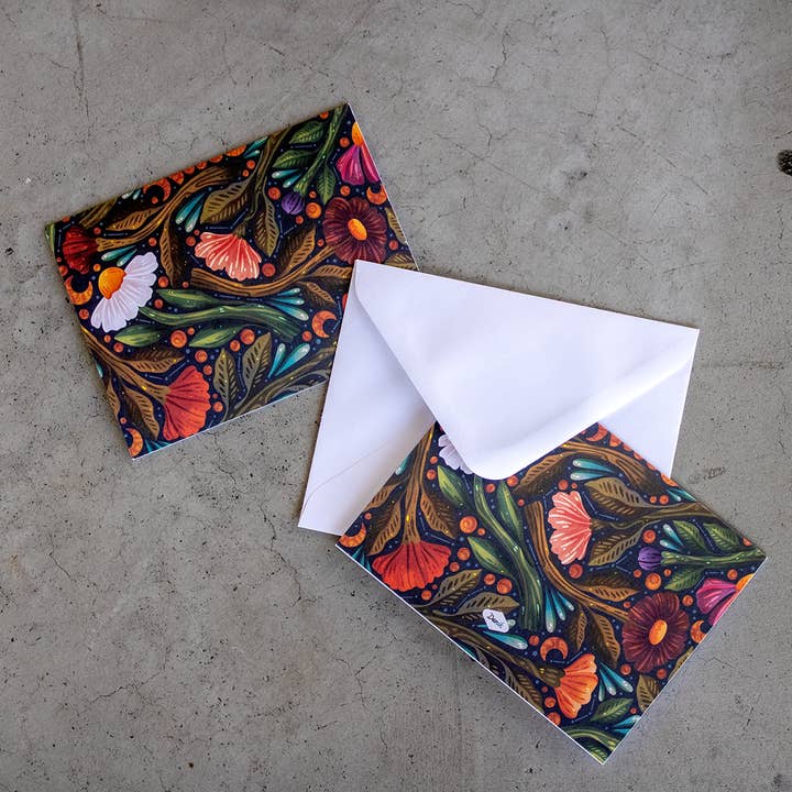 Denik - Wholesale Stationery/notecard set - Nightsky Floral Notecards2