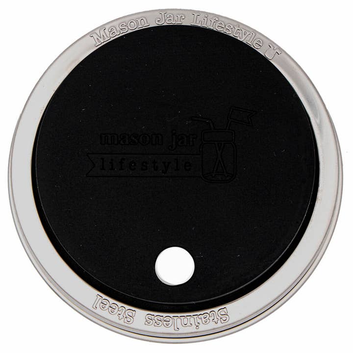 Mason Jar Lifestyle - Wholesale Drink Lids - Silicone Straw Hole Tumbler with Stainless Steel Band for Mason Jars11