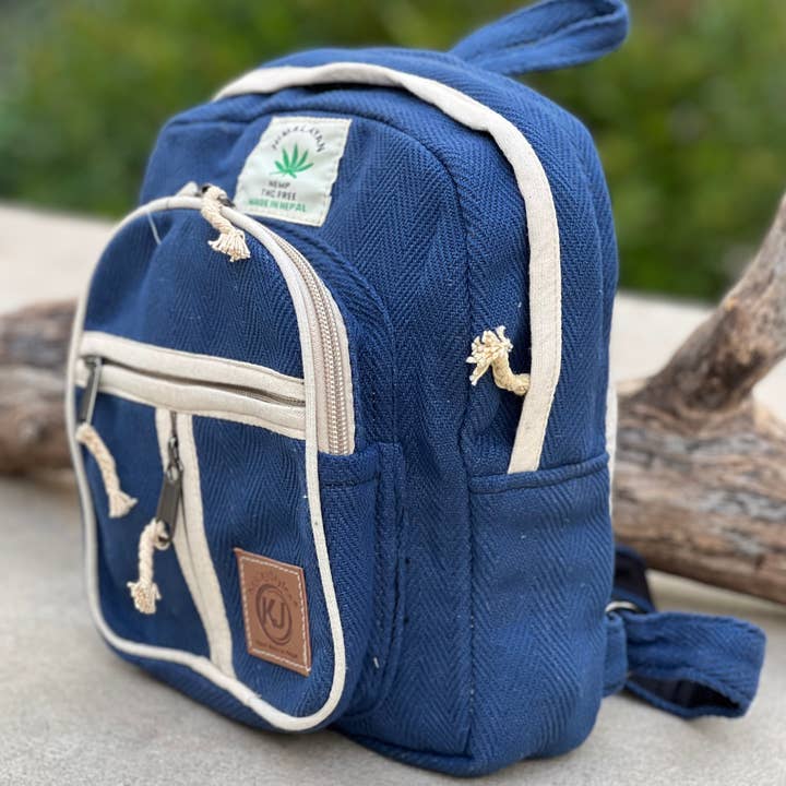 Lungta Imports - Wholesale Backpack - Women's - Handmade Lightweight Natural Hemp Himalayan Nepal Minipack (6