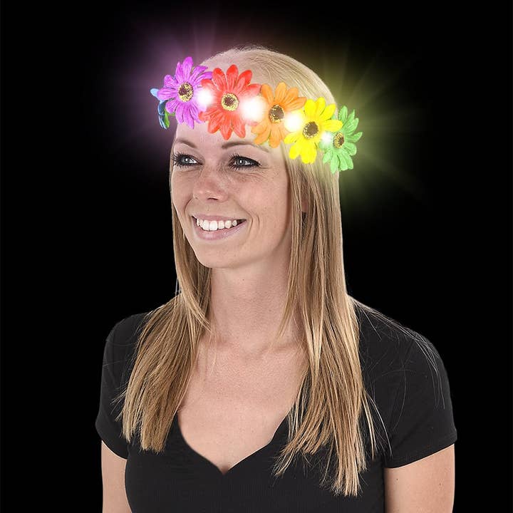 LIGHT-UP RAINBOW FLOWER HALO LLB oplichtend speelgoed voor wholesale door La Luna Bella - Toys