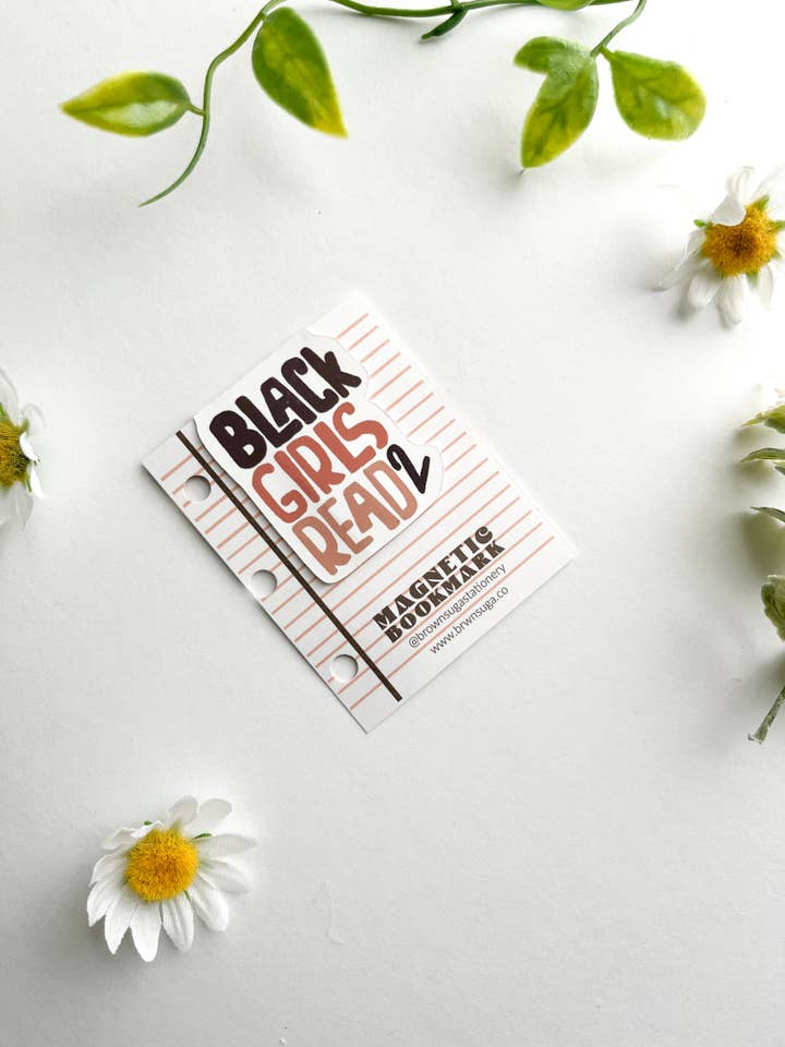 Black Girls Read 2 Magnetic Bookmark for wholesale by Brown Suga Stationery & Print Shop