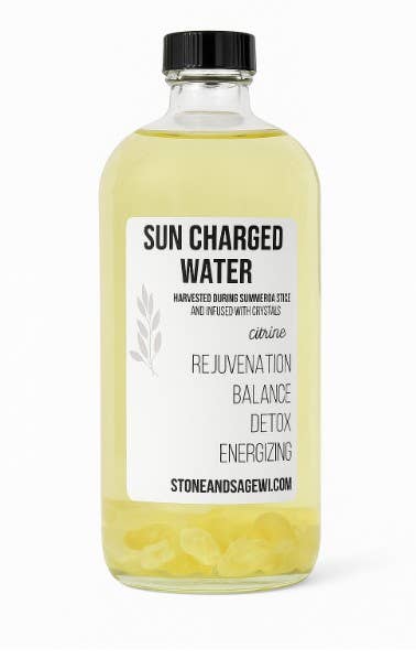 ERTH World Corp DBA Stone+Sage - Vendita all'ingrosso Attrezzatura per meditazione - Rituale di pulizia con cristalli del solstizio d'estate con acqua caricata dal sole 3