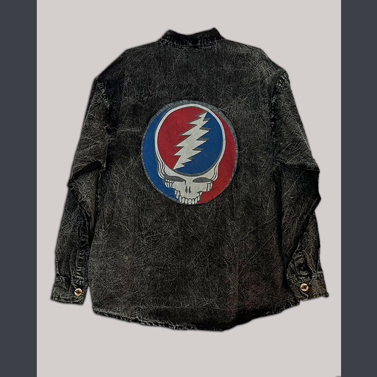 Jayli Clothing - Wholesale Button Down Shirt - Men's - Grateful Dead Cotton Enzyme Washed Men's Button Up Shirt 0