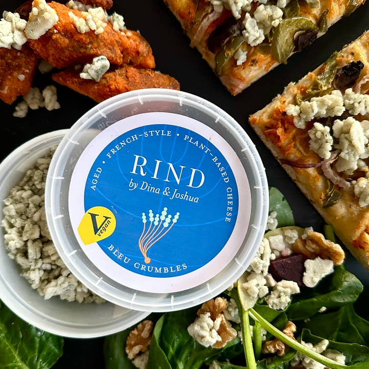 Vegan bleu cheese crumbles for wholesale by RIND