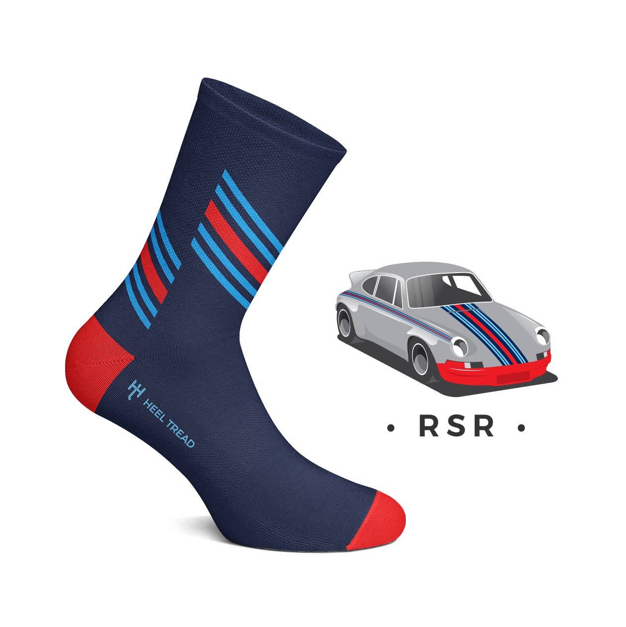 Id Rather be Driving my Car with Car Image Design Mens Black Cotton Rich Socks