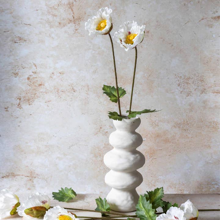 ARTIFICIAL POPPY, WHITE for wholesale by Abigail Ahern