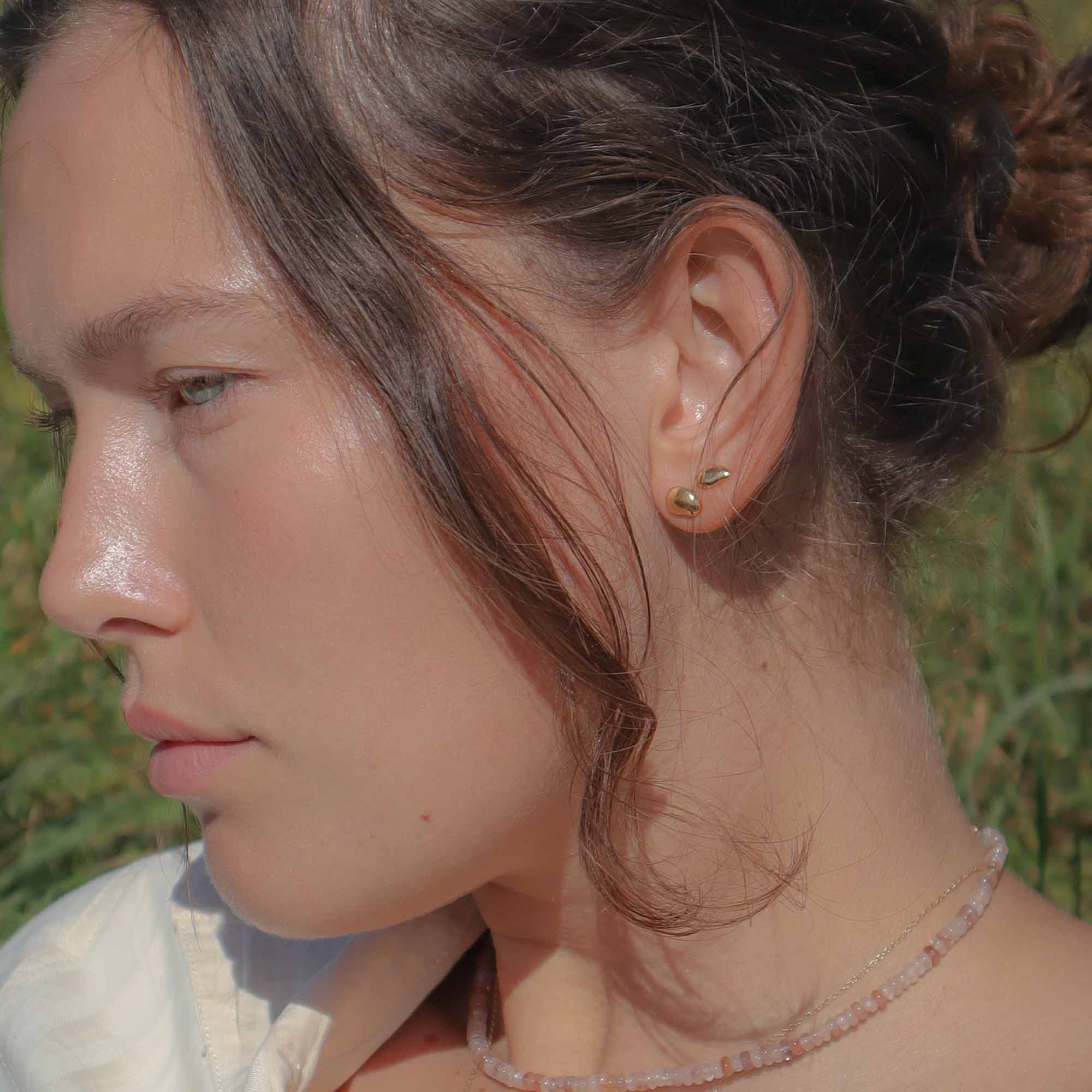 Koi Atelier - Wholesale Stud/Post Earrings - Blob studs gold1