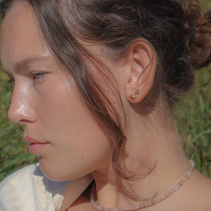 Koi Atelier - Wholesale Stud/Post Earrings - Blob studs gold1