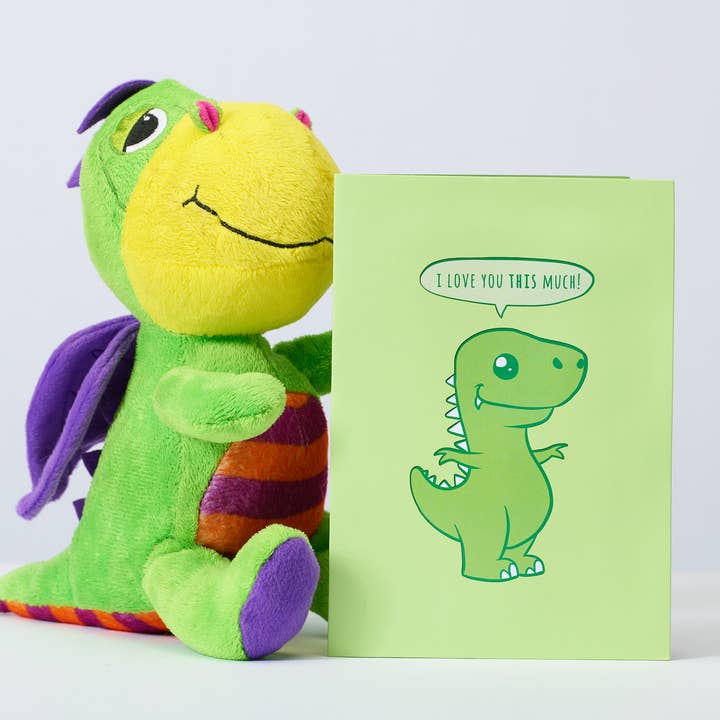 Dirty Pop Cards - Wholesale Love Card - T-Rex Loves You Funny 3D Pop-Up Dinosaur Greeting Card2