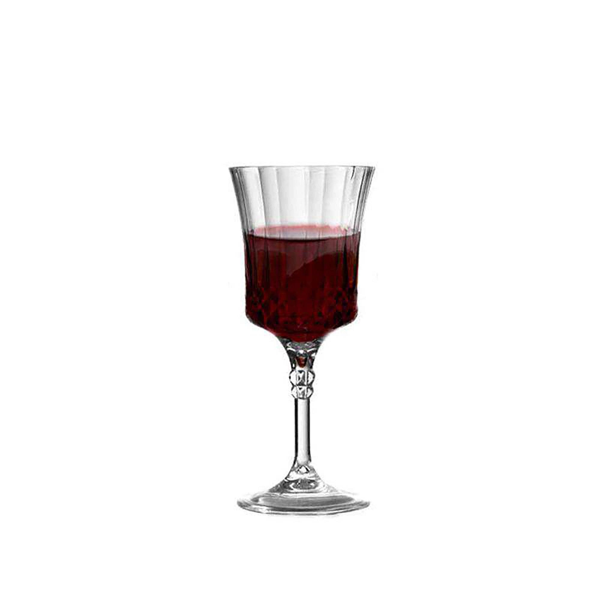 Smarty had a Party – wholesale Wine glass – 11 oz. Crystal Cut Plastic Wine Goblets - 4 Goblets2