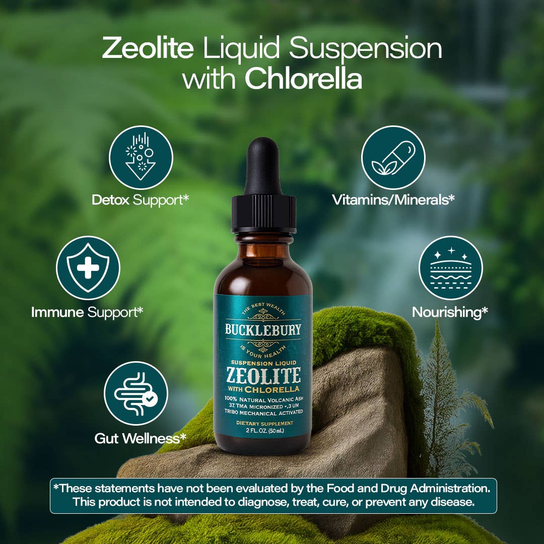 Bucklebury - Wholesale Oral Supplement/Vitamin - Bucklebury Zeolite Liquid Suspension w/ Chlorella1