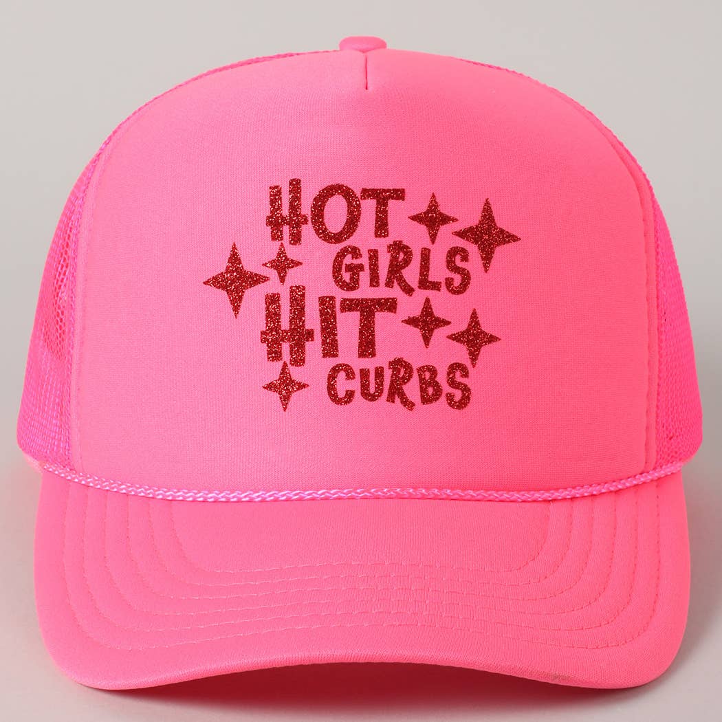 Fashion City - Wholesale Truckerpet - Dames - Heet Meiden Raken Stoepranden Glitter Logo Schuim Trucker Pet2