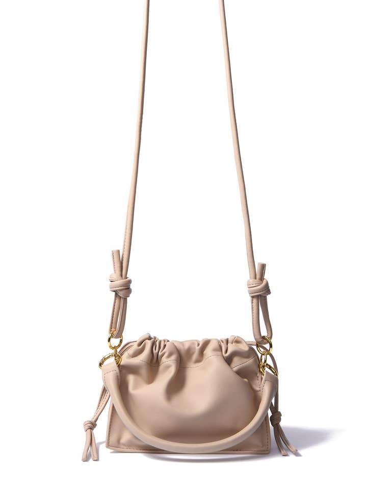 Bolsa Riley em pele lisa, rosa nude por atacado de Bob Ore Blue Collection