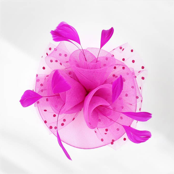 Sensibling Corp. - Wholesale Fascinator hat – Women's - Feather Mesh Flower Fascinator / Headband4