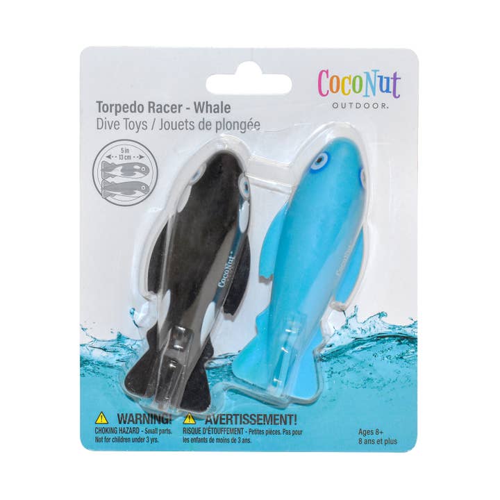 Salus Brands - Wholesale Beach/Pool Toy - Kids & Baby - Torpedo Racers Dive Toys - Whale 2pk1