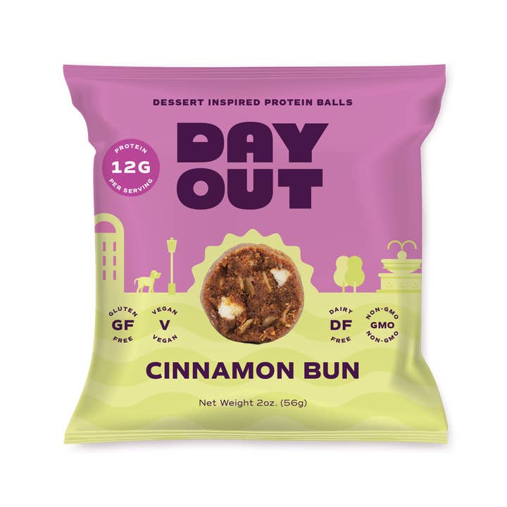 Cinnamon Bun Protein Balls 2 oz- Grab & Go, 40 pack for wholesale by Protein Power Ball