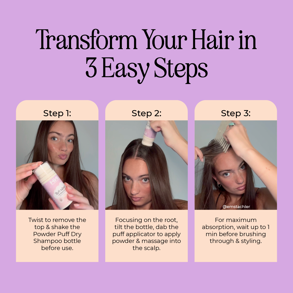 INH Hair - Wholesale Dry Shampoo - Powder Puff Dry Shampoo | volumizing non aerosol dry shampoo6