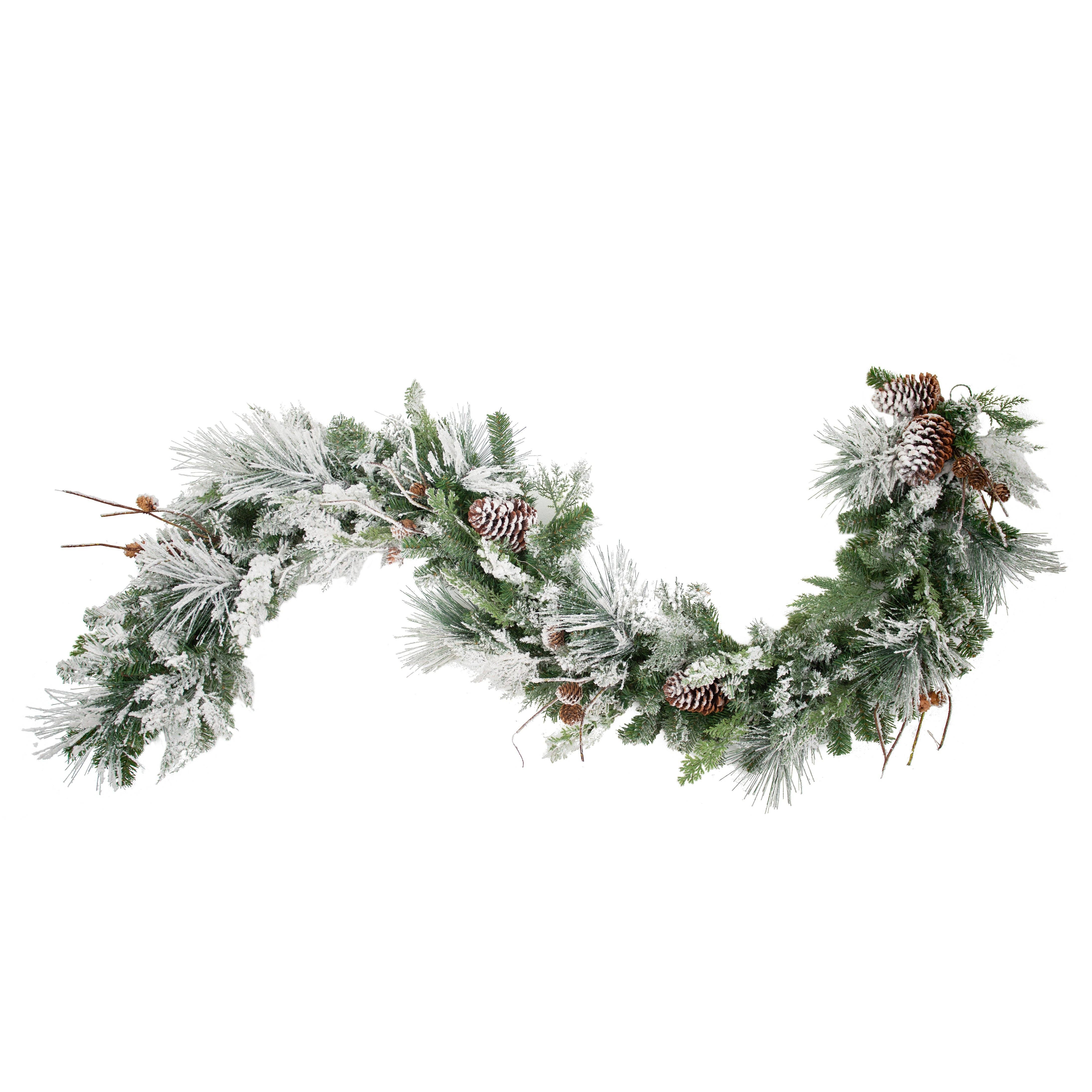 Haute Decor - Wholesale Bunting/Garland - 6 Foot Snowfall Creek Pre-lit  Christmas Garland3