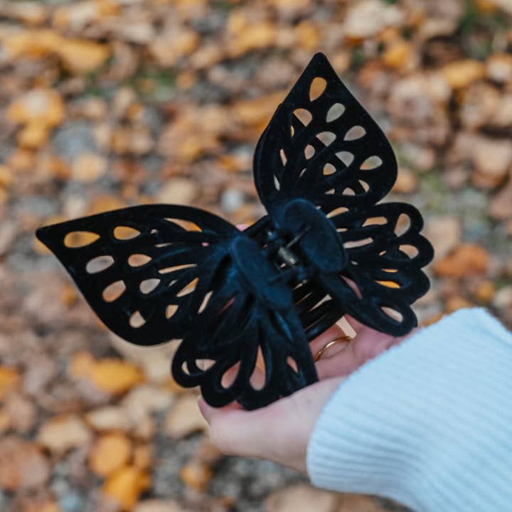 Share Studio - Vente Pince à cheveux – femme - Pince à cheveux en velours Jumbo Butterfly13