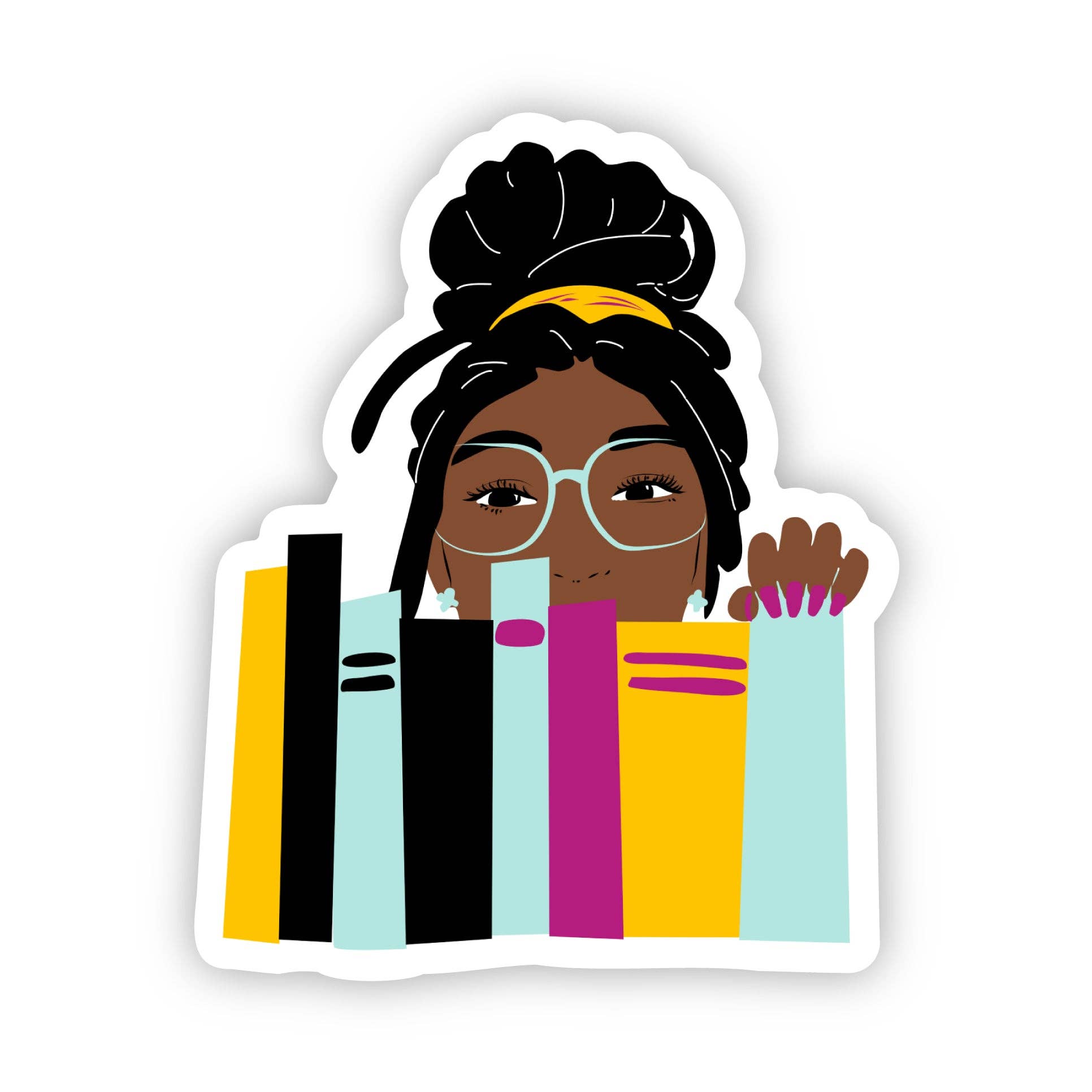 CheerNotes Greeting Cards & Stationery – wholesale Sticker – My Bookshelf Stickers | Black Girl Book Lover | Bookish