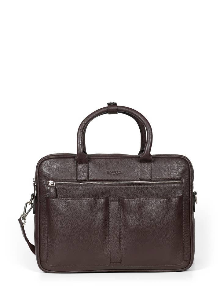 Laptop Bag Sam Dark Brown for wholesale by Howard London