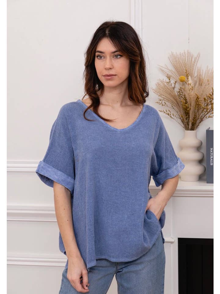 LINEN & COTTON HOUSE - Wholesale Blouse – Women’s - COTTON LINEN SHIRT. 36710