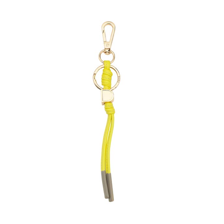 dudu – wholesale Nyckelring - Unisex – Dudu Nyckelring i Läder med Ring och Karbinhake Gul