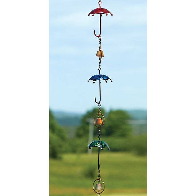 NACH - Wholesale Wind Chime - Multicolor Umbrella Rain Chain2